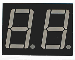 7DR5621FS - Double Hi-Red 0.56in Common Anode 7-Segment Individual LED Display