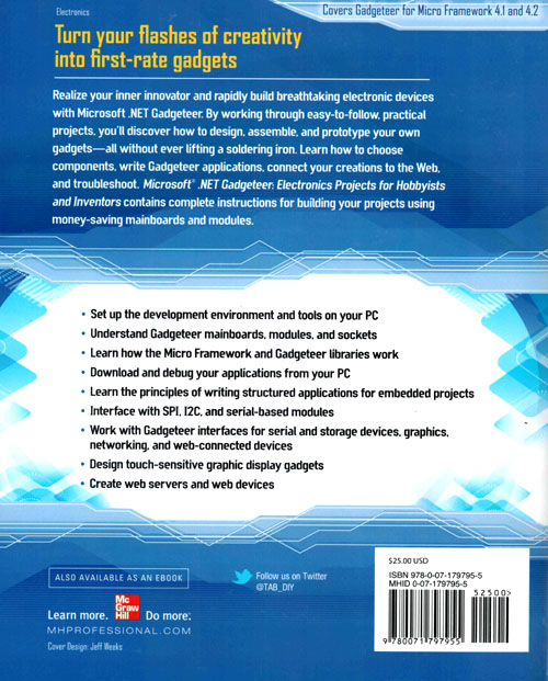Microsoft .NET Gadgeteer - Back Cover