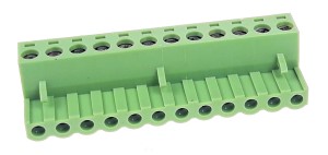 PLUGTERMS12W - 12 Way Screw Terminal Pluggable Socket