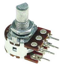 1k ohm Dual Linear Rotary Potentiometer with D-Type Shaft