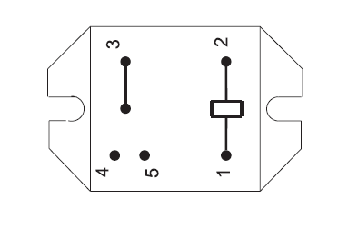 PR12VDCSPDT - SPDT 12VDC 15A General Purpose Power Relay Circuit Diagram