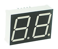 7DR8021AS - Double Hi-Red 0.80in Common Cathode 7-Segment LED Display