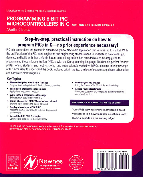 Programming 8-bit PIC Microcontrollers in C - Back Cover