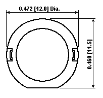 TACT009 - Raised Red Tactile Switch Top View
