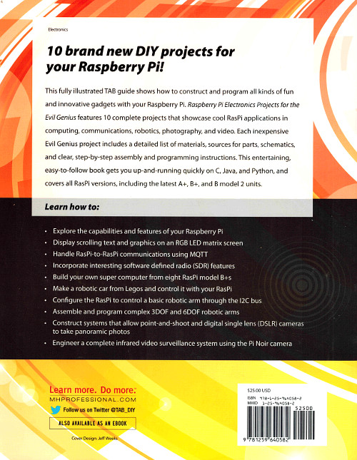 Raspberry Pi Electronics Projects - Back Cover