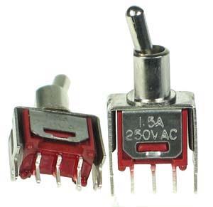 SPDT11PCSM - SPDT on-on Vertical PCB Mount Sub-Miniature Toggle Switch