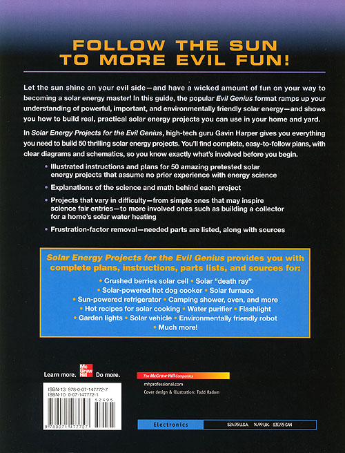 Solar Energy Projects - Back Cover