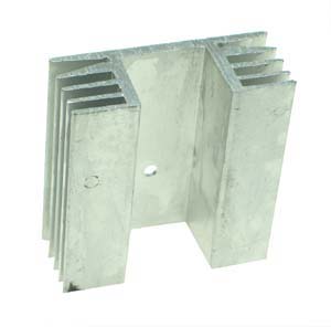 TO218S049B - Large Silver Finish TO-218 Heatsink with Side Fins