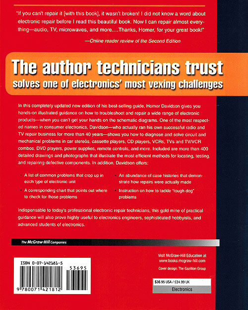 Troubleshooting and Repairing Consumer Electronics - Back Cover