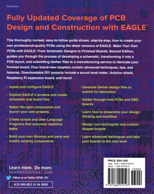 Make Your Own PCBs with EAGLE - Back Cover